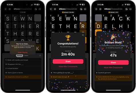 First look at Apple News crossword puzzles in iOS 17