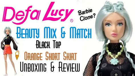 Defa Lucy Beauty Mix Match Black Top Orange Skirt Barbie Clone Doll