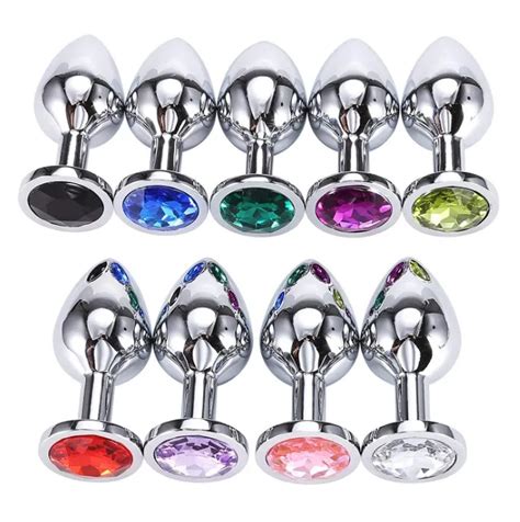 Wholesale Erotic Cute Adult Toys Alloy Stainless Steel Jewel Anal Plugs