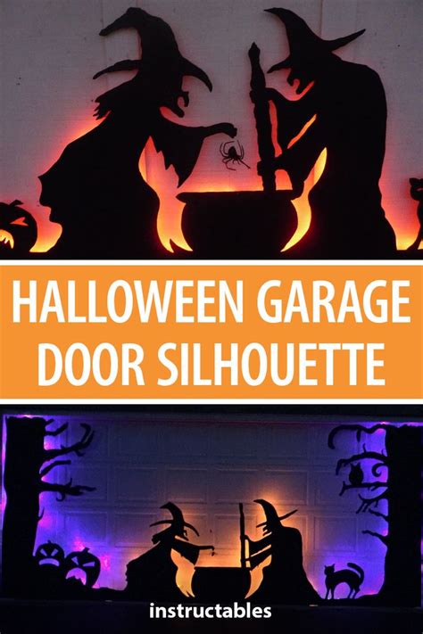 Halloween Garage Door Silhouette | Halloween silhouettes, Halloween ...