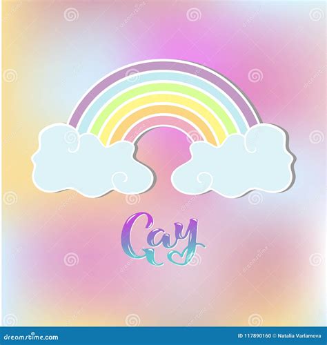 Ejemplo Del Vector Con El Gay Del Arco Iris Stock De Ilustraci N Ilustraci N De Manuscrito
