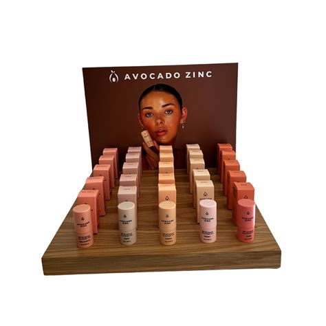 Avocado Zinc Lip And Cheek Tint Counter Display Bio Living Organic