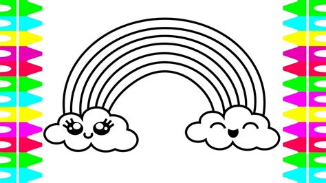 draw  cute rainboweasycoloring pages  kids kids learn