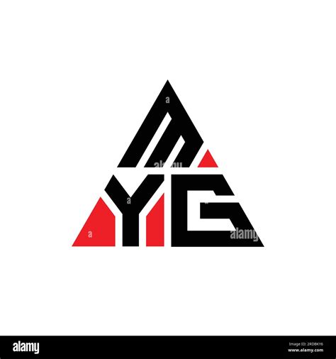 Myg Triangle Letter Logo Design With Triangle Shape Myg Triangle Logo