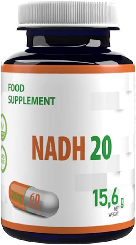 NADH 20mg 60 Vegan Capsules 3rd Party Lab Tested High Strength