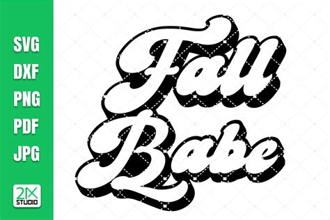 Fall Babe Retro Svg Fall Svg For Shirts Graphic By XSTUDIO Creative Fabrica