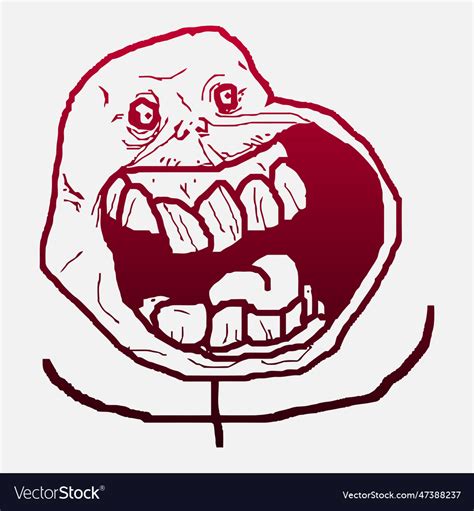 Internet Meme Trollface Design Royalty Free Vector Image