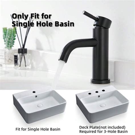 Bathroom Sink Hot And Cold Faucet Single Hole Brushed Nickel Single Handle Water Saving Basin
