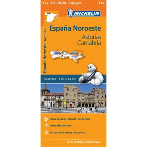 Michelin Noordwest Spanje Asturias Cantabria Wegenkaart