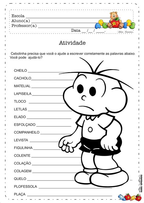 Atividade Ortografia 2 Ano