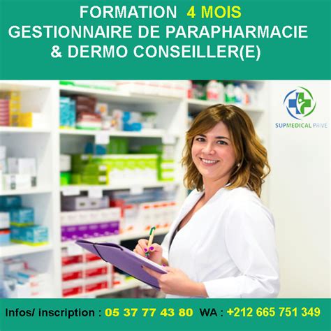 Formation Gestionnaire en Parapharmacie et conseiller ère Dermo