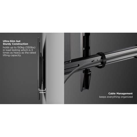 BRATECK επιτοίχια βάση PLB-M06H για τηλεόραση 32-75", full motion, 50kg