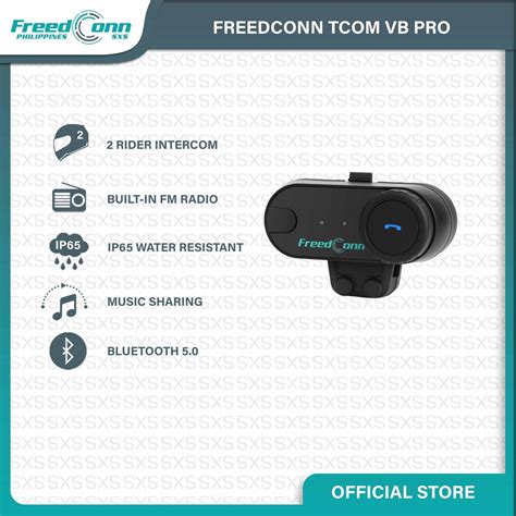 FreedConn TCOM-VB PRO Bluetooth 5.0 Motorcycle Intercom Helmet Headset ...