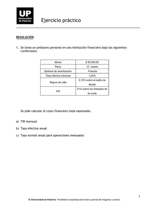 Ejercicio Resoluci N Ejercicio Prctico Resolucin Se Toma