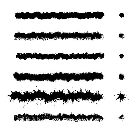 Set Of Grunge Vector Brushes For Illustrator Ink Paint Splash Spray