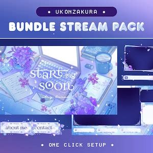 Animated Stream Pack Ukonzakura For Twitch Kick Youtube Aesthetic