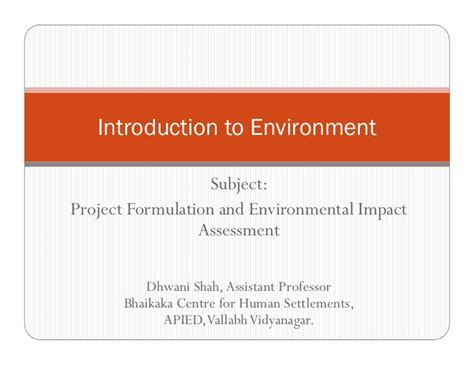 Introduction To Environment