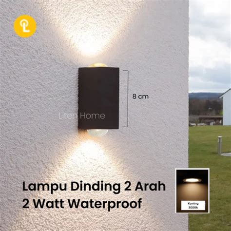 Jual Lampu Dinding Led 2 Arah Wall Light 2w Tembok Outdoor Taman Mini