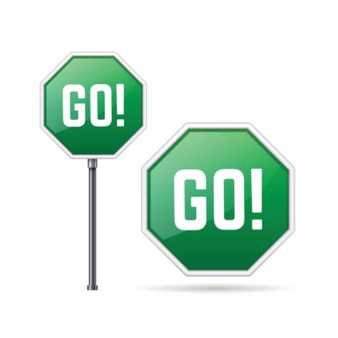 green go sign icon collection 2561147 Vector Art at Vecteezy