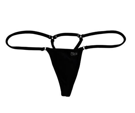 Micro Black Bikini Bottom G String String Swimwear Black Extreme