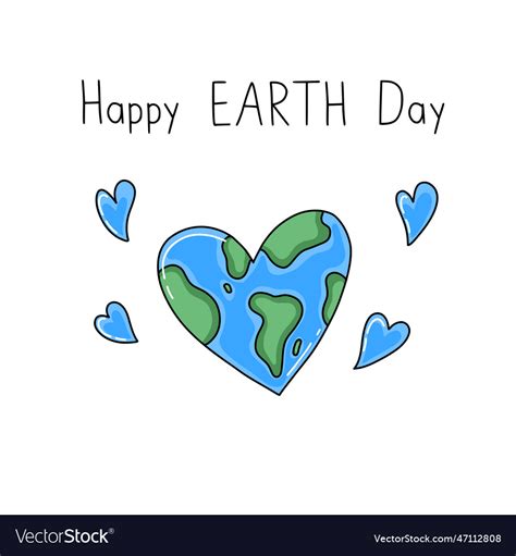 Happy Earth Day Greeting Card Royalty Free Vector Image