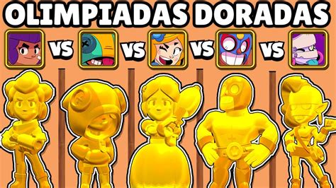 Cual Es El Mejor Brawler De Oro Olimpiadas Doradas Nuevas Skins Doradas Brawl Stars Youtube