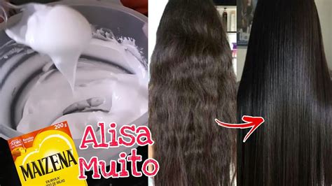 PROGRESSIVA CASEIRA DE MAIZENA Cabelo Liso Escorrido Dos Sonhos YouTube