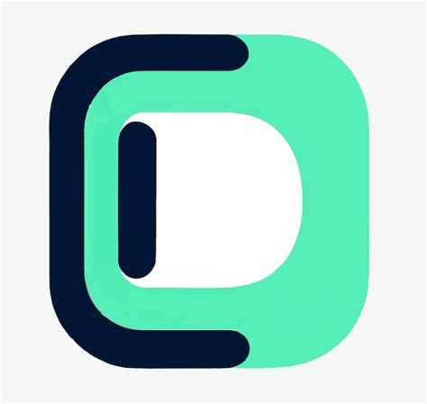 Un Logotipo Azul Y Verde Con Un Símbolo Verde Foto Premium