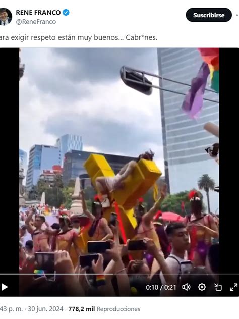 Ren Franco Explota Contra Performance De Cristo Gay En Marcha Lgbt Para Exigir Respeto