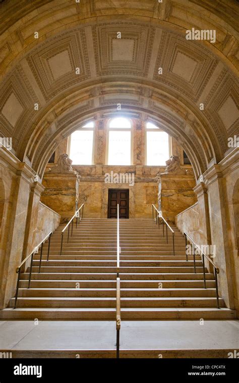 Boston Public Library entrance hall ceiling Stock Photo - Alamy