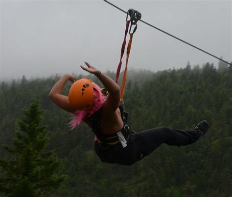 Naked Zipliners Brave Rainy Weather For Breast Cancer INFOnews Thompson Okanagan S News Source