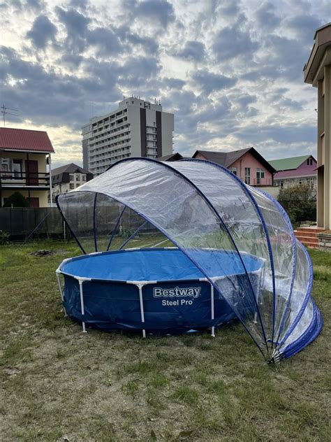 Купол-тент для бассейна с бесплатной доставкой по РФ.