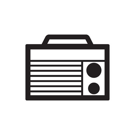 Old School Radio Icon Vector 35642792 Vector Art At Vecteezy