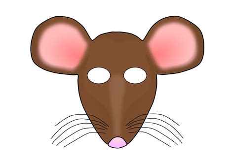 Маска Мышки на голову из бумаги - распечатай шаблон бесплатно