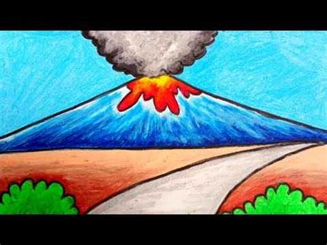 Gambar Kartun Gunung Berapi