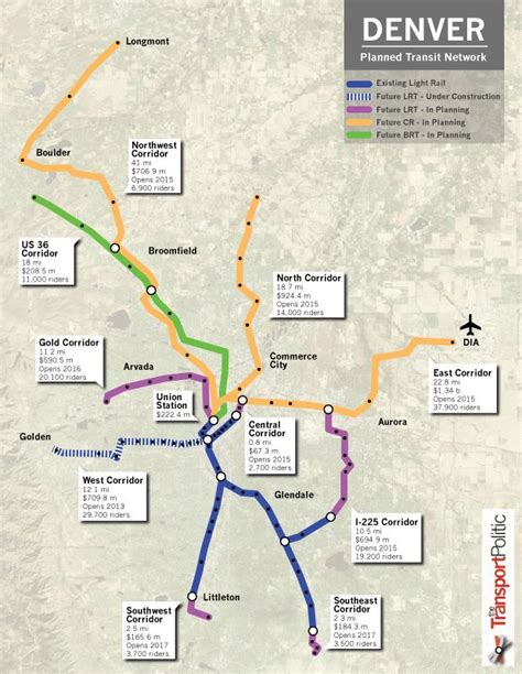 Denver lightrail 2025 | Light rail, Denver, Future plans