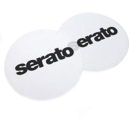 Serato Dj Logo Slipmats Black On White Bax Music