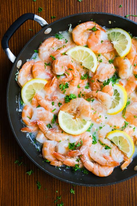 Lemon Garlic Shrimp in White Wine Sauce | Kiersten Hickman