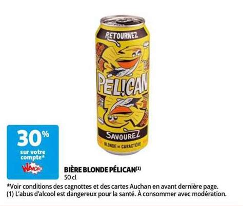 Promo Bière Blonde Pélican chez Auchan iCatalogue fr