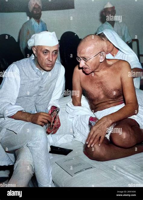 Jawaharlal Nehru With Mahatma Gandhi