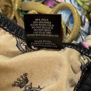 Christian Audigier Swim Y K Christian Audigier Size Large Mcbling Sexy Gold String Bikini