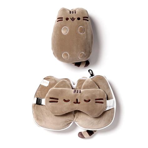 Mini Almohada Viaje Antifaz Gato Pusheen Resteazzz Cm