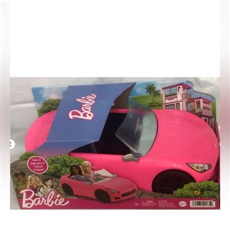 Mattel Toys Barbie Glam Convertible Hot Pink Car Doll Seats Vehicle Mattel Girls