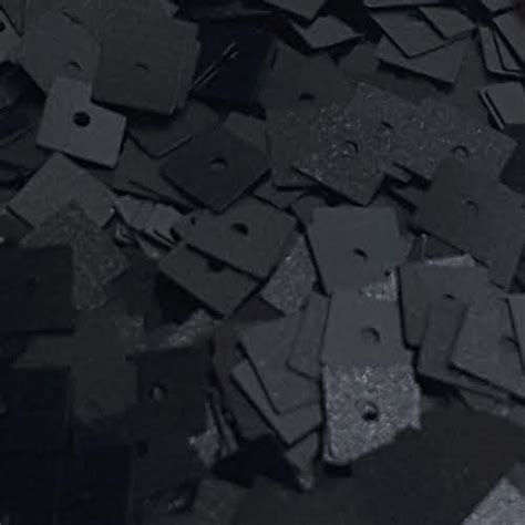 5mm Satin Black Square Sequins Sequin World