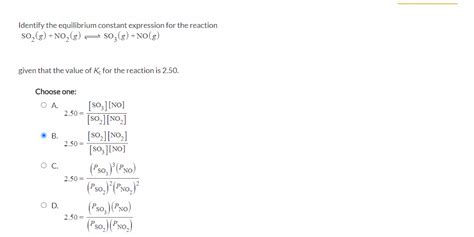 Answered Identify The Equilibrium Constant Bartleby