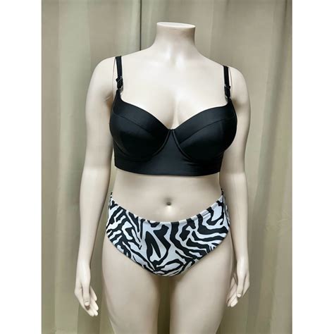 Plus Size Two Piece Swimsuit Xl Bikini Set Underwire Shopee Philippines