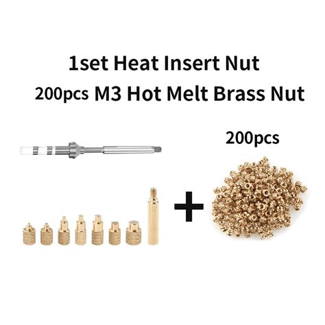 Heat Insert Nut Iron Tip TS100 Soldering Iron Tip Insert Internal Thread M2 M8 Brass Hot Melt