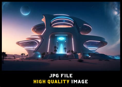 High-tech Modern Futuristic House Graphic by WODEXZCreative Fabrica