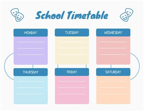 Plantilla De Horario Escolar Minimalista En Gris Claro Venngage