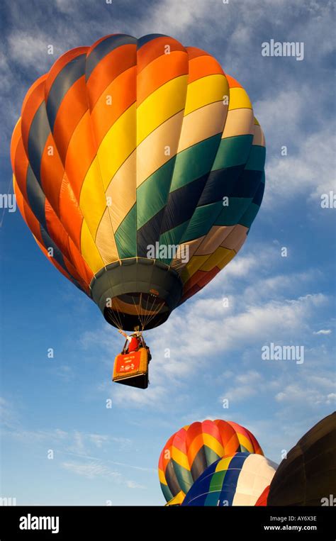 Hot Air Balloon Lift Off Stock Photo Alamy